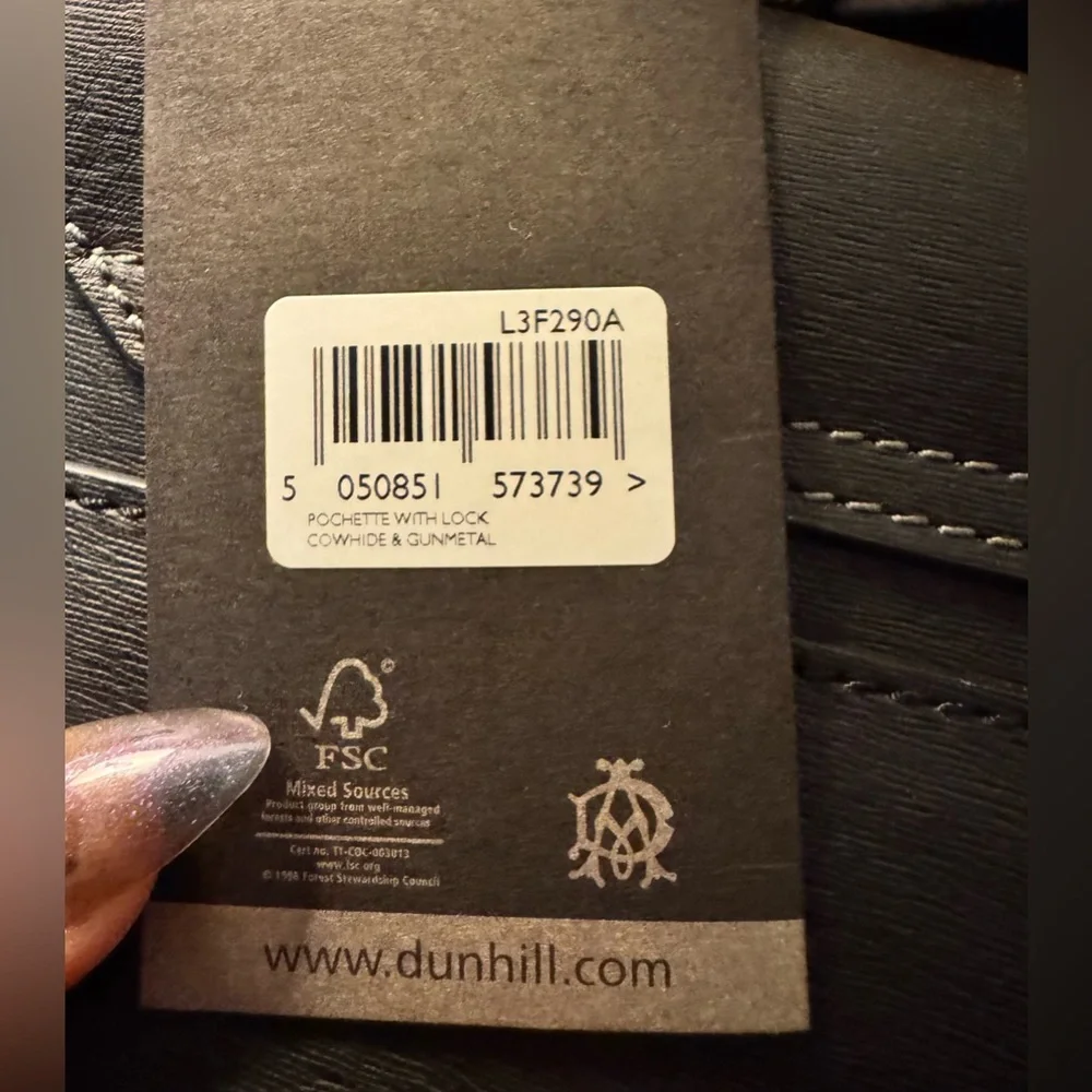Dunhill Sidecar Gunmetal Pochette L3F290A (Black) - NWT - Picture 2 of 12